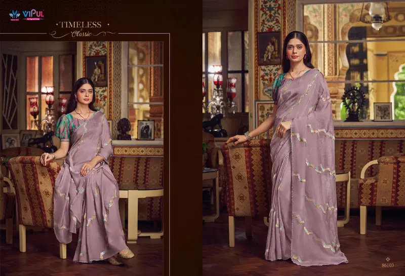 Alia By Vipul Chiffon Saree Wholesale Clothing Suppliers In India